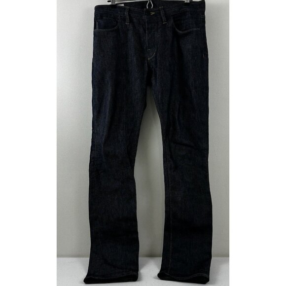 Shockoe Atelier Slim Candiani Stretch Button Fly Dark Jeans 33 Batch 934 3 Of 12